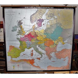 Europa zur Zeit der Germanischen Volkerwanderung und Staatenbildung (etwa 375-580) (Large pull down color map)